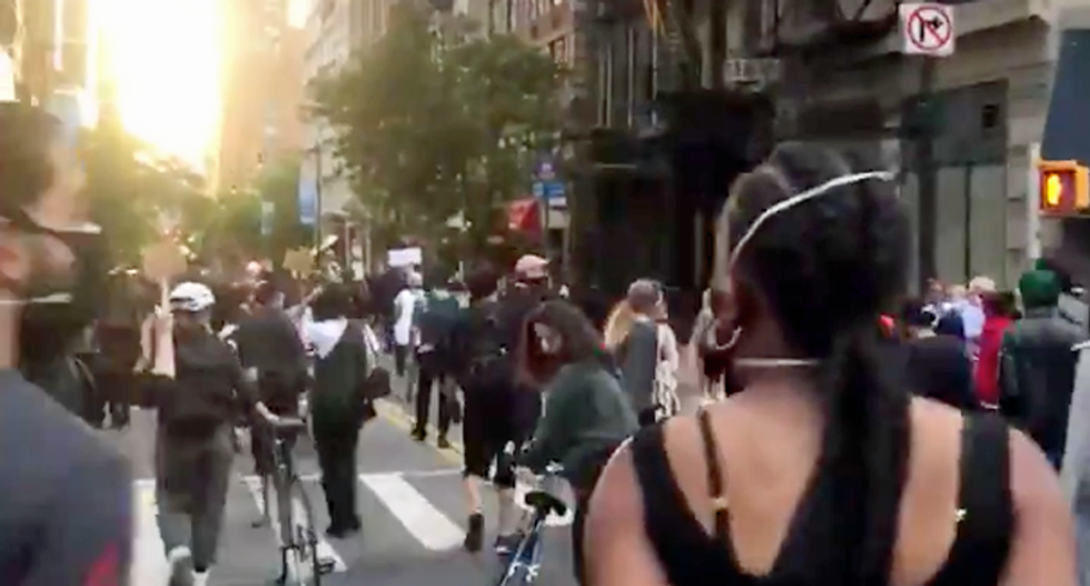 NYC protesters defy curfew — with a profane message for Mayor Bill de Blasio