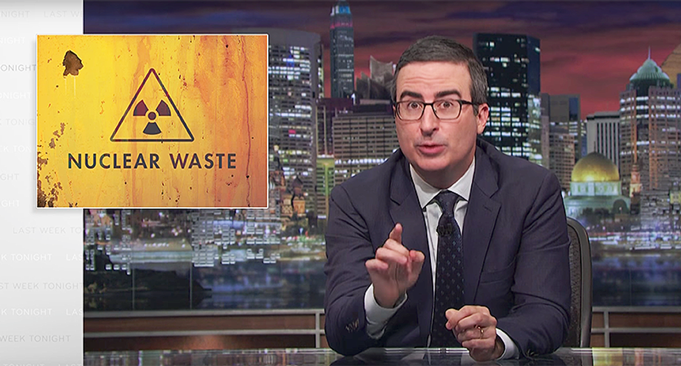 WATCH: John Oliver scares the hell out of Americans warning against nuclear waste Rick Perry is handling