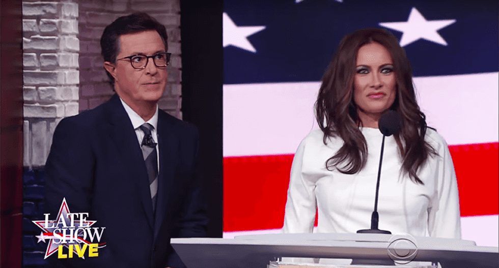 Colbert mocks plagiarism scandal: 'If only someone in the Trump campaign enjoyed firing people'