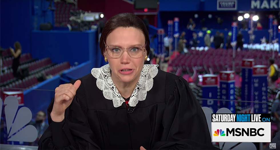 SNL's mock Justice Ginsburg slams Trump: 'If my mind is shot -- his is shot, stabbed and strangled'
