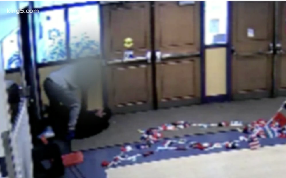 WATCH: School security guard slams 12-year-old to the ground so hard he has to be taken out on a stretcher