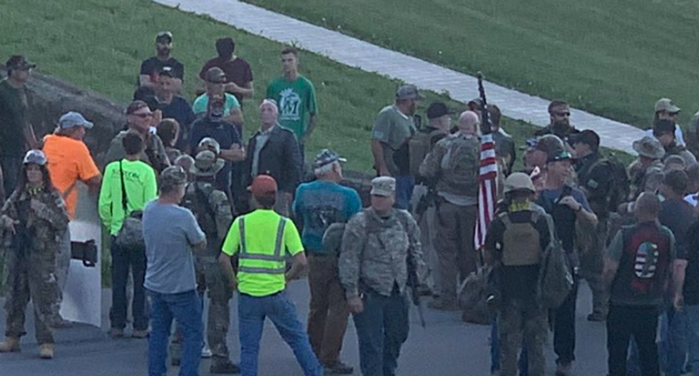 Armed group protects Confederate statue in Kentucky: 'This is our battle line'
