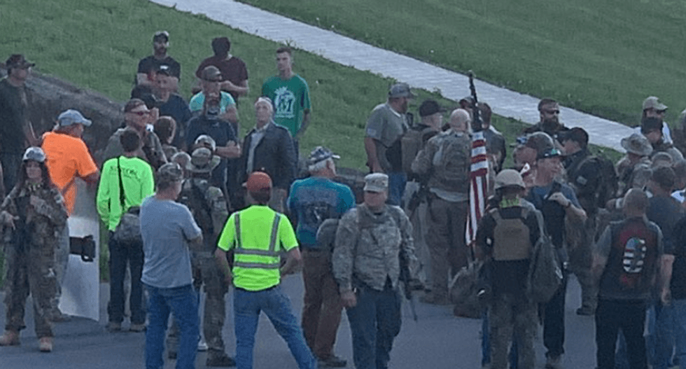 Armed group protects Confederate statue in Kentucky: 'This is our battle line'