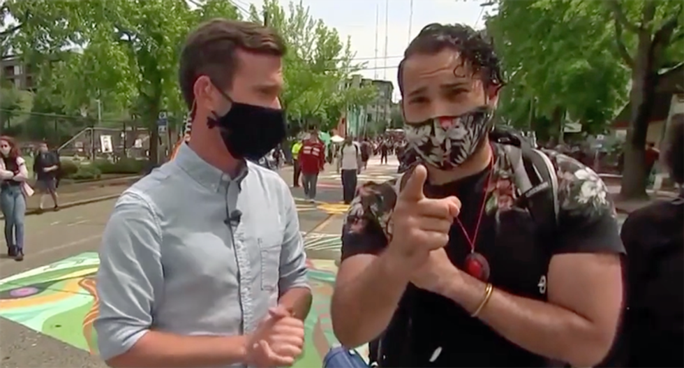 Protester and MSNBC reporter clash on live TV over whether protests are just ‘a street festival’