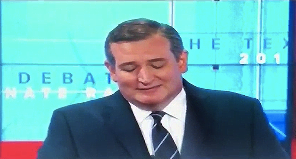 Watch the 5 seconds of the Texas Senate debate that Ted Cruz wishes he could delete from the Internet
