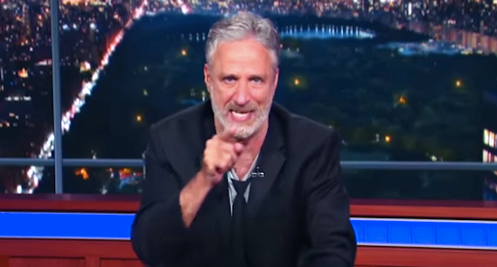 Jon Stewart says Donald Trump 'vomited on everybody for an hour'