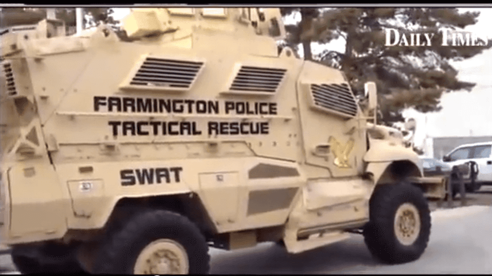 Cops use armored military vehicles to deliver shock and awe during routine police work