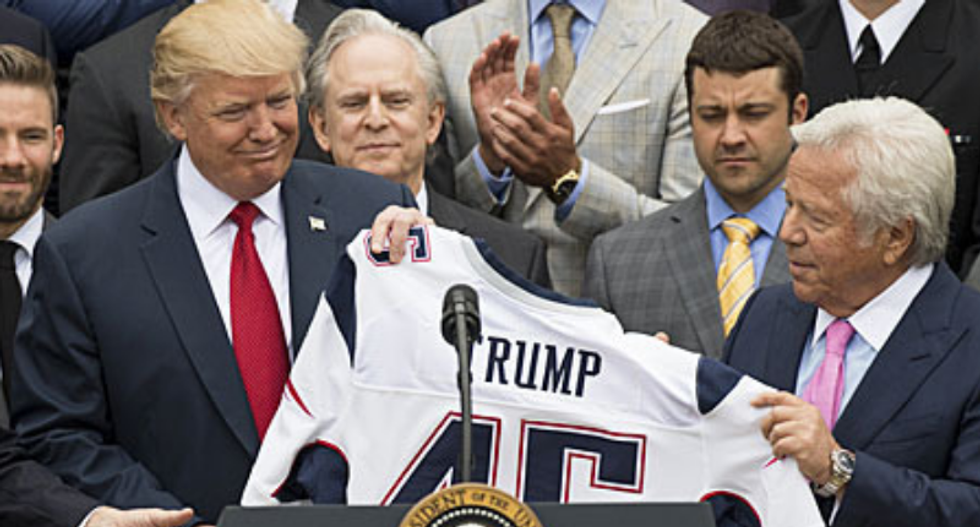Internet destroys Trump's dismissal of pal Robert Kraft's bust in sex trafficking sting: 'The company you keep'