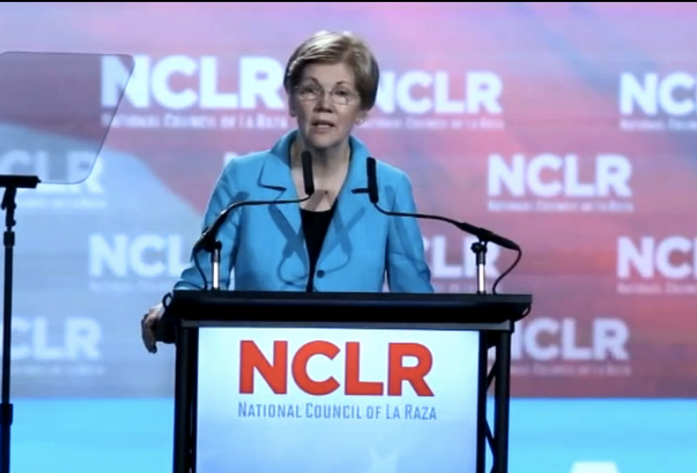Elizabeth Warren to Hispanic group: Trump was born with 'cash in his fist and hate in his heart'