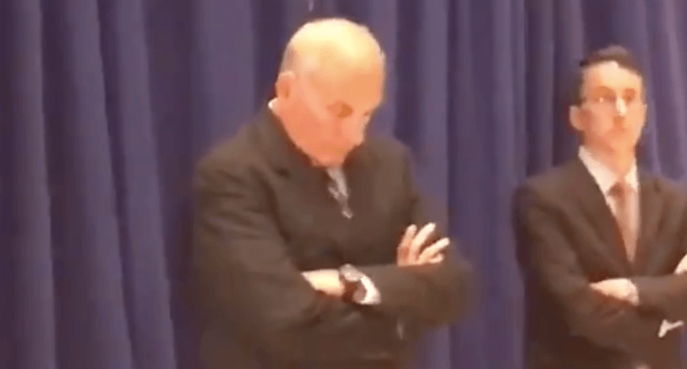 WATCH: 'Frustrated' John Kelly listens to Trump double down on 'both sides to blame' Charlottesville claim