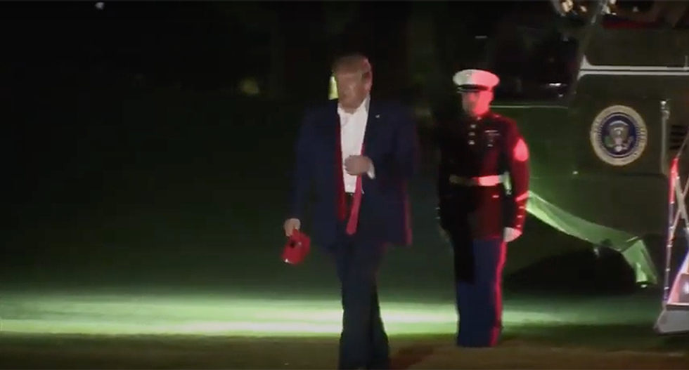 Trump's sad walk-of-shame after failed Tulsa rally set to music mocking the president