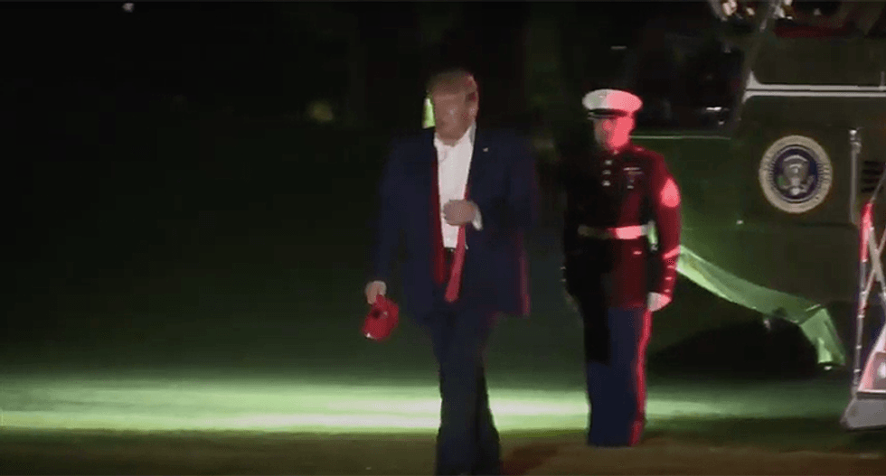 Trump's sad walk-of-shame after failed Tulsa rally set to music mocking the president