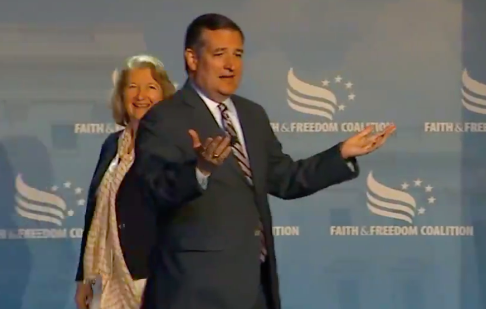 WATCH: Ted Cruz's mic gets cut halfway through remarks to Christian conference