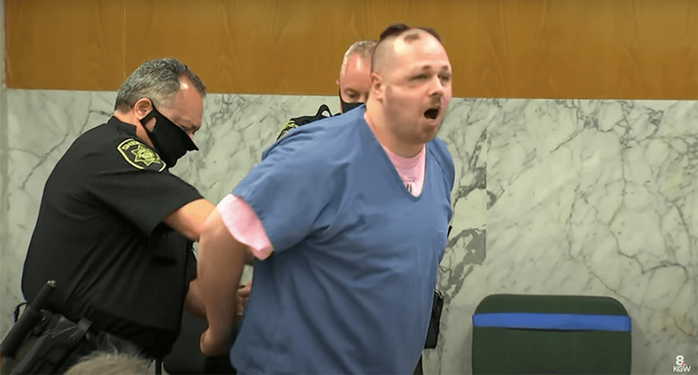 Portland train attacker Jeremy Christian removed from trial after losing it in expletive-laced courtroom rant