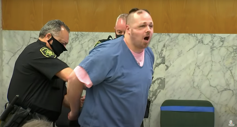 Portland train attacker Jeremy Christian removed from trial after losing it in expletive-laced courtroom rant