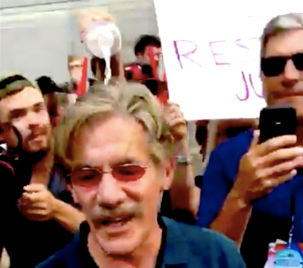 DNC protesters dump water on Fox News' Geraldo Rivera as crowd chants 'Shame!'