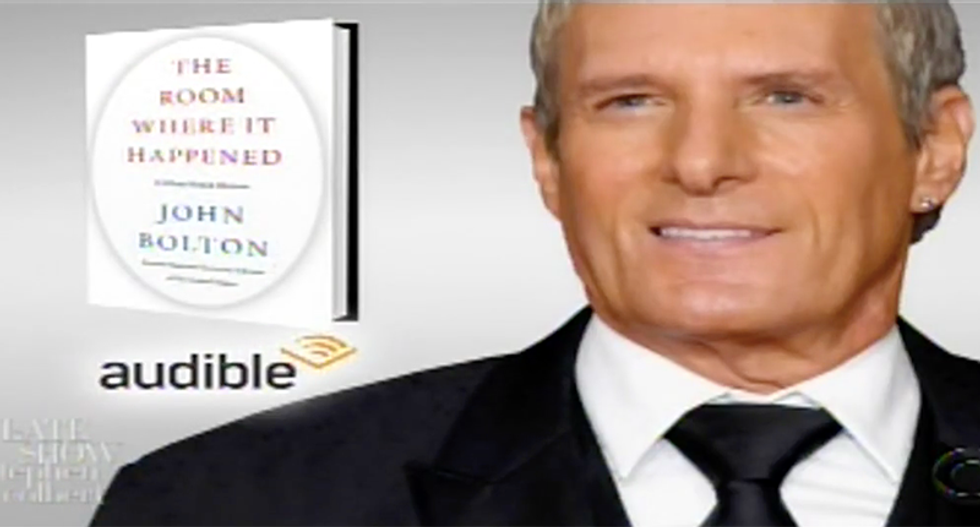 Stephen Colbert makes Michael Bolton sing John Bolton's book
