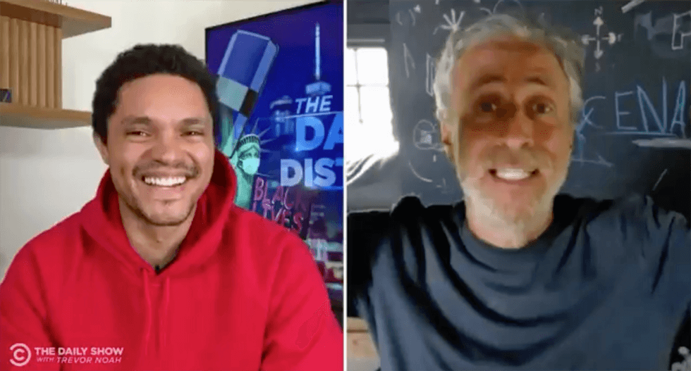 WATCH: Jon Stewart returns to 'The Daily Show' to discuss the alternate reality inhabited by Republicans