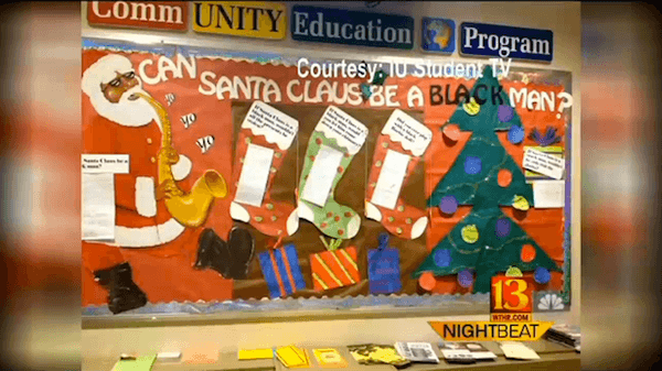 Indiana University display used negative stereotypes to ask: Can Santa Claus be black?
