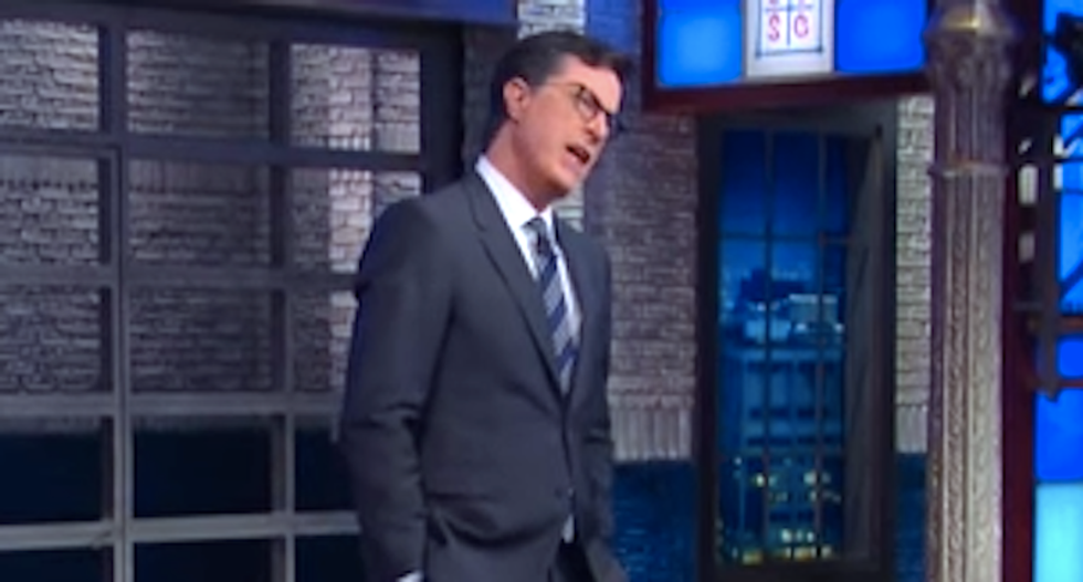 Stephen Colbert has one question for Donald Trump: 'What does Vladimir Putin's d*ck taste like?'