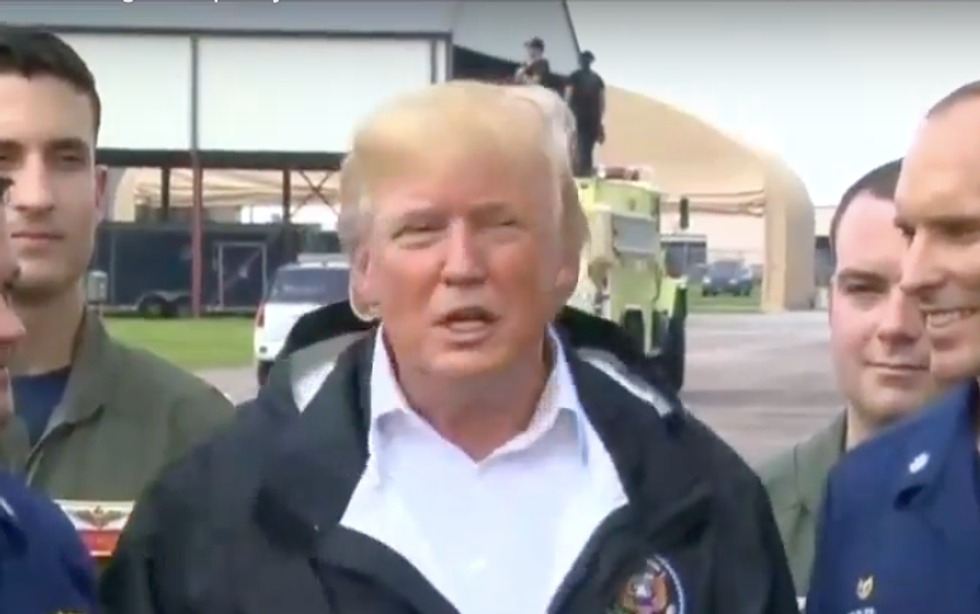 'Let's see him stand in E coli water': Journalists scorch Trump for insults to the media during Harvey