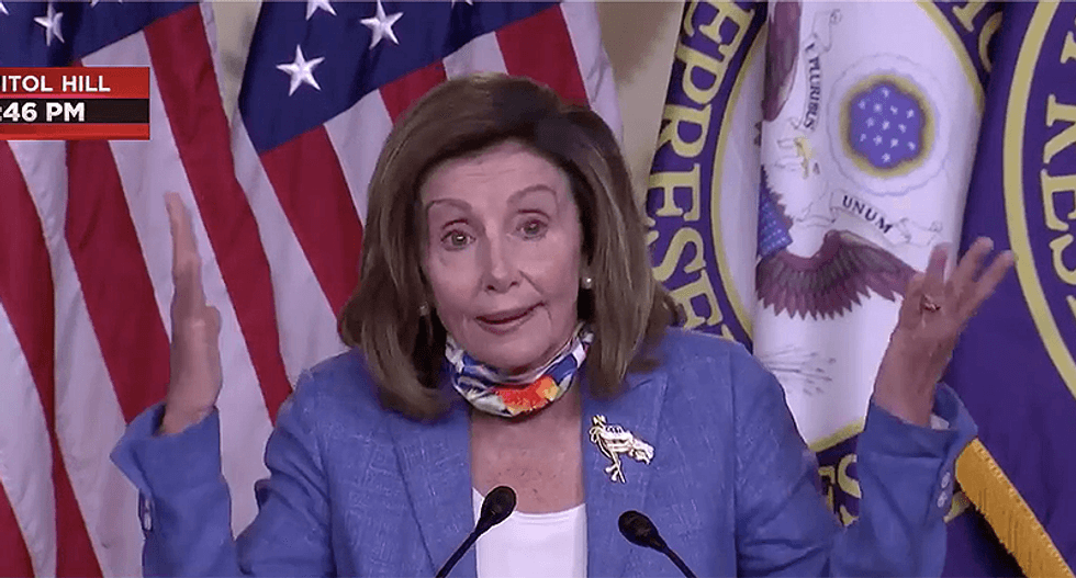 Pelosi says sanctions against Russian intel were stripped from bill because of Trump — even though GOP wanted them