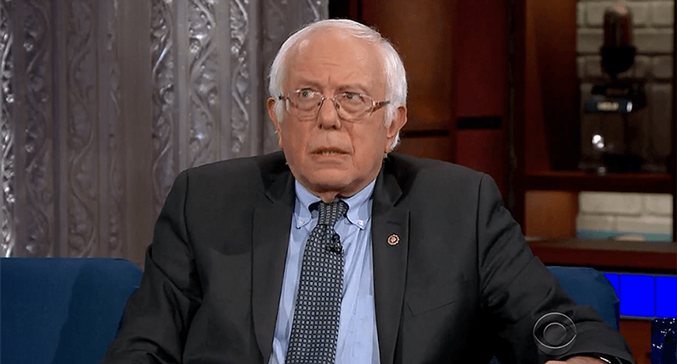 Watch as Bernie Sanders stumbles trying to come up with something nice to say about Donald Trump