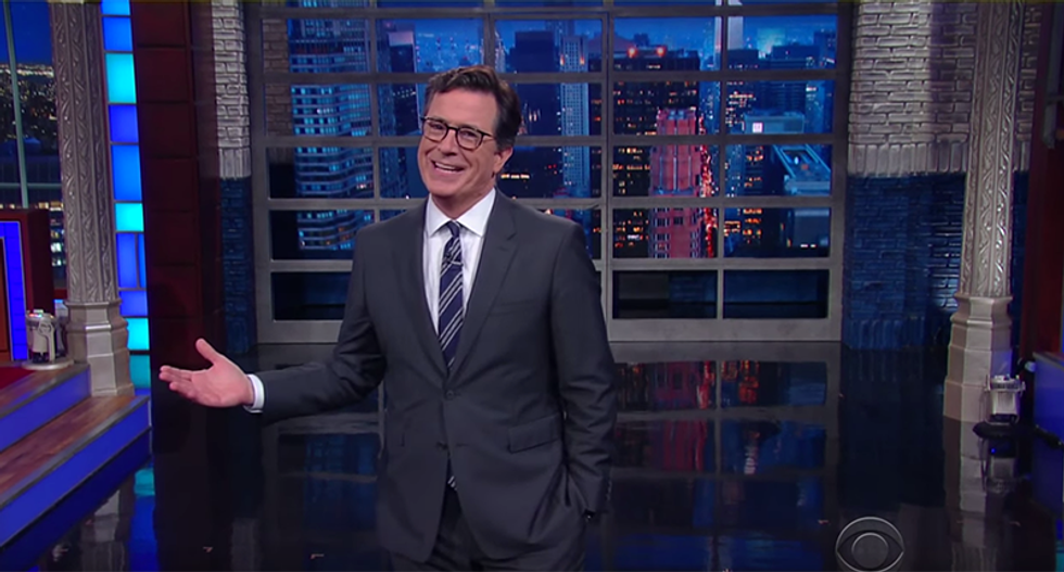 Stephen Colbert: Draft-dodging Trump deserves a Purple Heart — for shooting himself in the foot