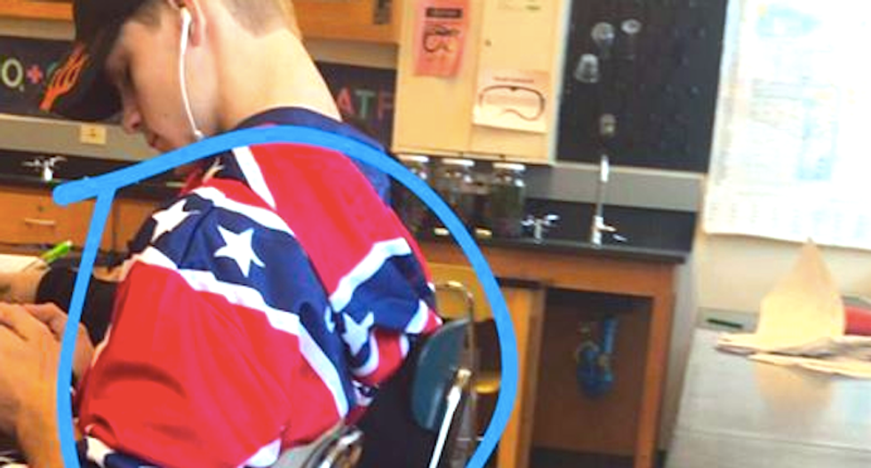 Brawl erupts in Maryland school after white student wears Confederate flag shirt to class