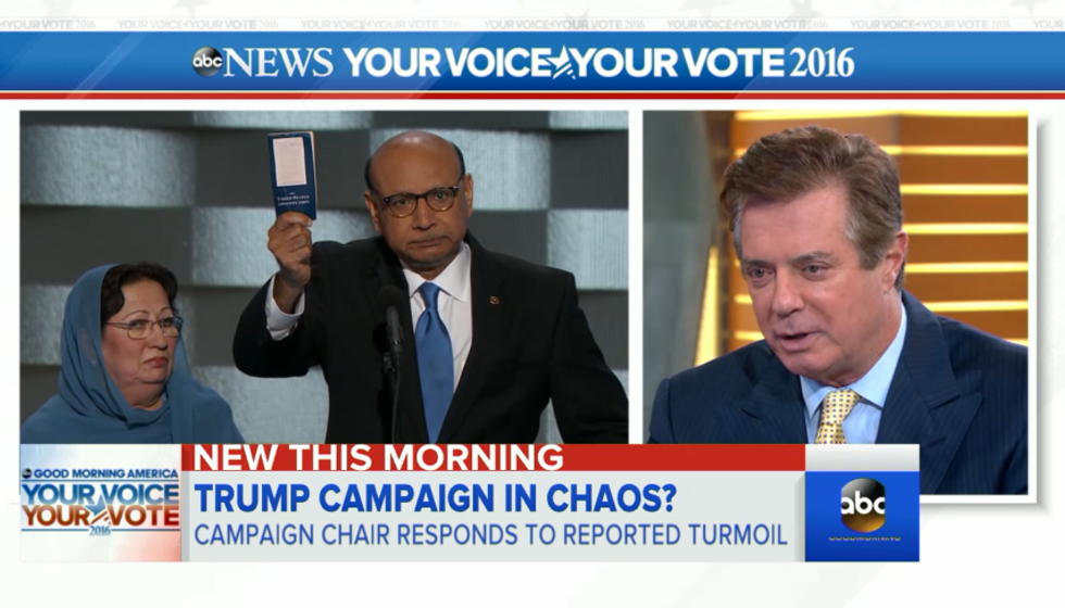 WATCH: Paul Manafort whines that 'nobody is acknowledging' the 'respect' Trump has shown the Khans