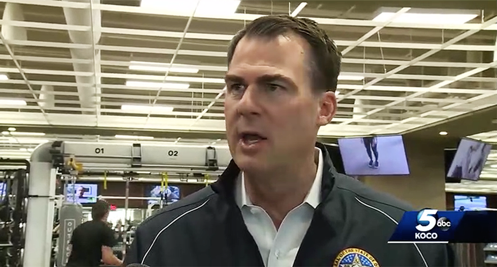 WATCH: Oklahoma governor makes false claims about the CDC guidelines -- then he tested positive for COVID-19