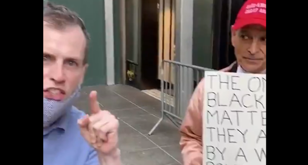 WATCH: TikTok comedian trolls anti-Black Lives Matter protester outside Trump Tower