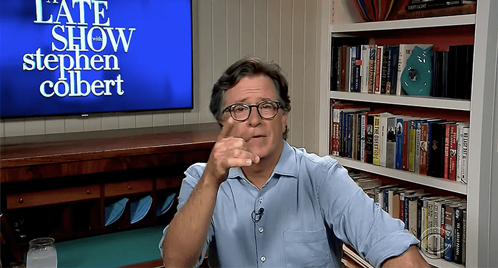 Stephen Colbert hilariously mocks Oklahoma governor 'Stitt for brains' for catching COVID-19 after ignoring masks