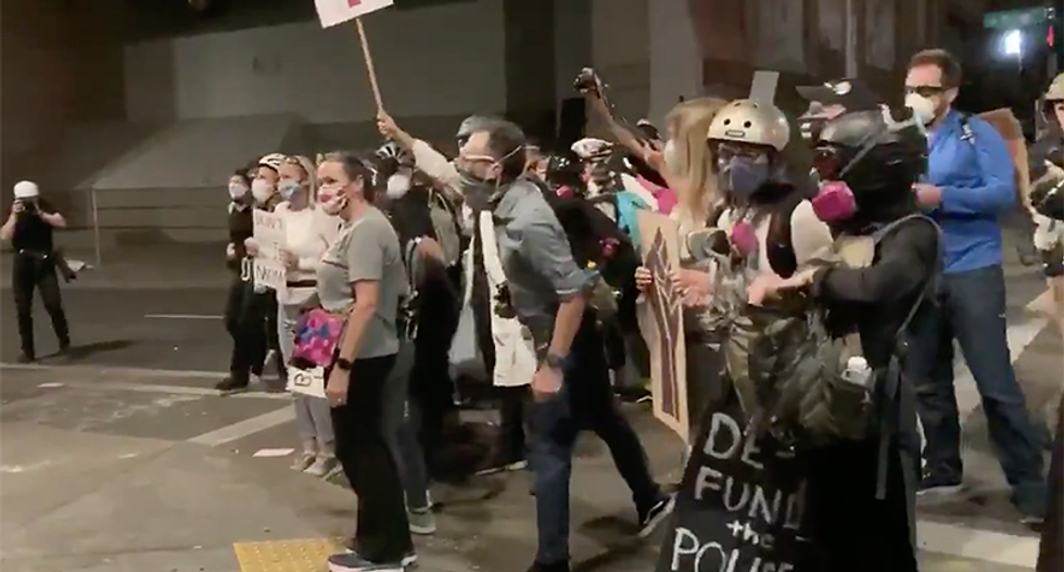 Federal agents target pregnant woman with flash bang during Moms Against Police Brutality protest