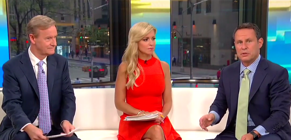 Fox & Friends' Ainsley Earhardt panics after Brian Kilmeade points out bombs targeted Trump critics: 'That's all speculation'
