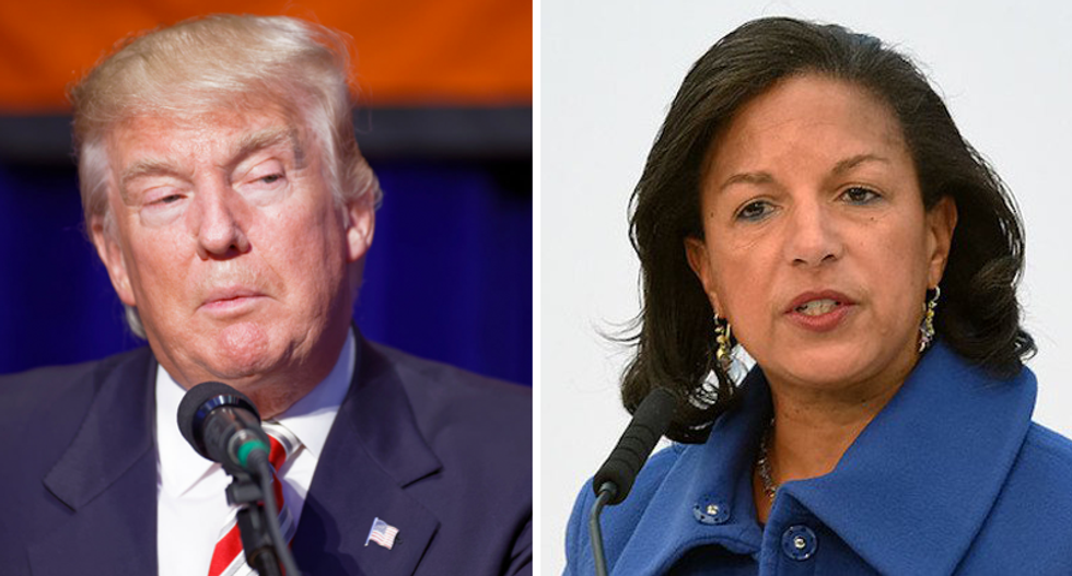 ‘What she did was wrong’: Trump doubles down on bogus claim Susan Rice illegally surveilled his team