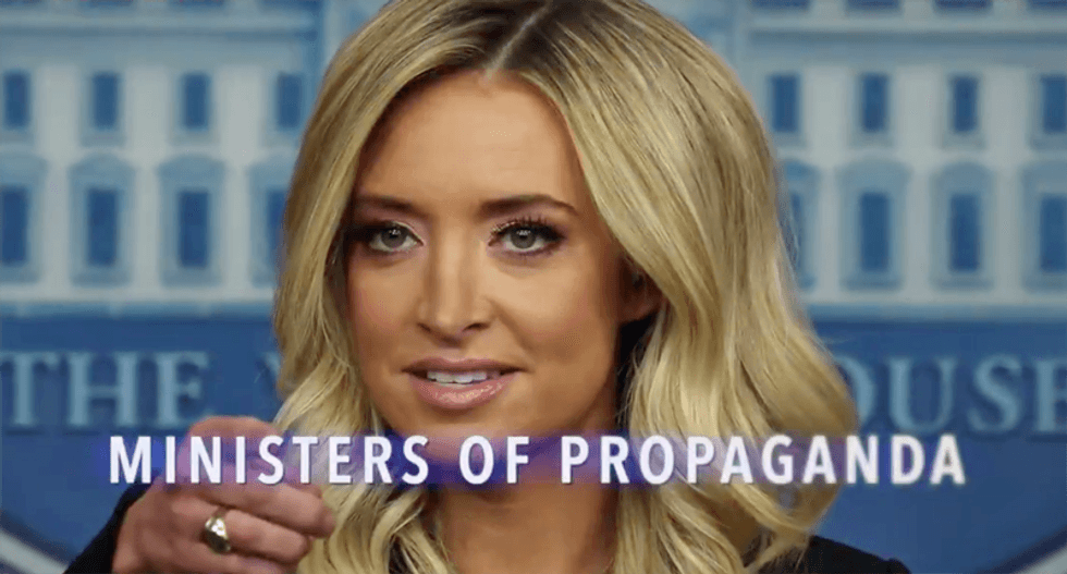 Kayleigh McEnany and Kellyanne Conway called out as ‘Ministers of Propaganda’ in new ad against Trump