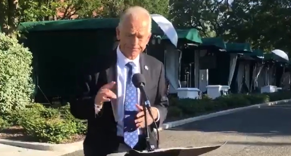 WATCH: Trump trade adviser walks off as CBS reporter tries to ask about president's anti-Fauci conspiracy theory retweets
