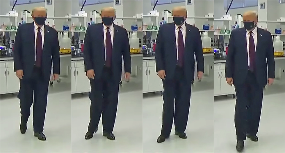 Speculation over Trump's health after 'dragging' right leg video: 'What is wrong with him?'