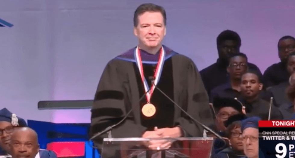 WATCH: Student protestors interrupt former FBI Director Comey during speech at Howard University