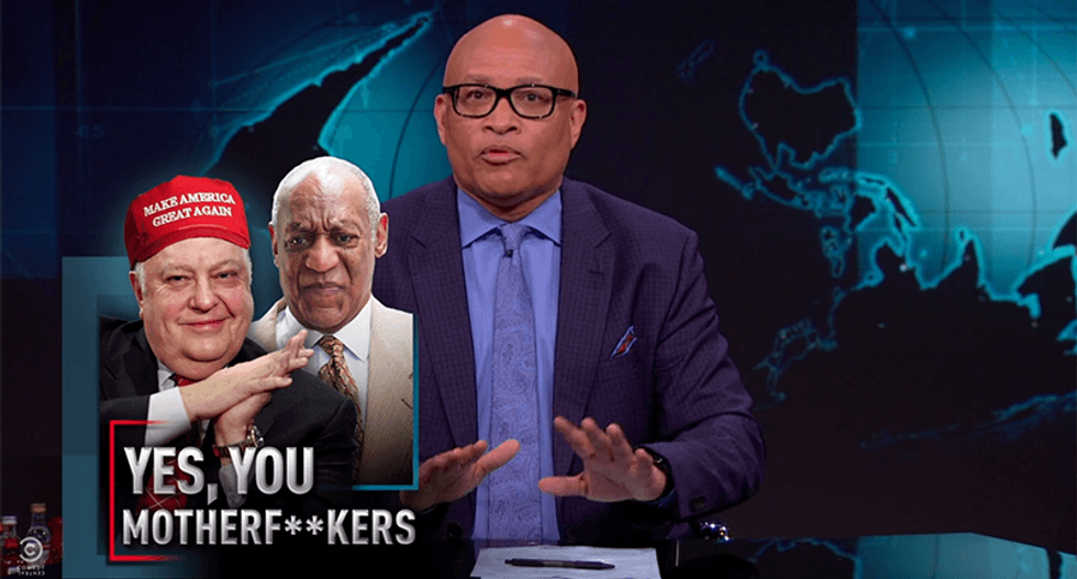 Larry Wilmore slams ‘handsy sex ogre’ Roger Ailes for being just as sleazy as Bill Cosby