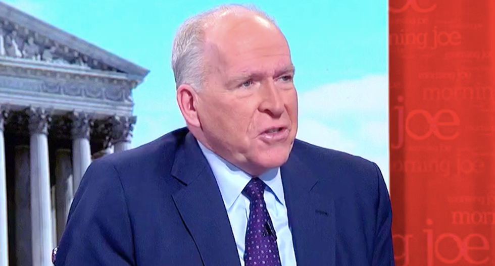 Ex-CIA director John Brennan hints Trump skipped Arlington event to keep rain off his hair