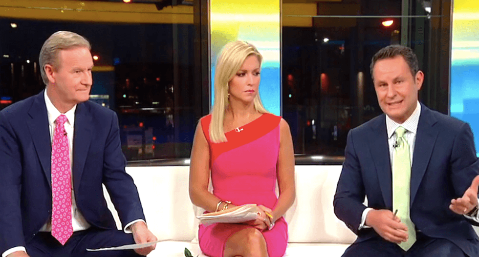 'Fox & Friends' host Ainsley Earhardt panics when co-host Brian Kilmeade slaps Trump over NFL tweets