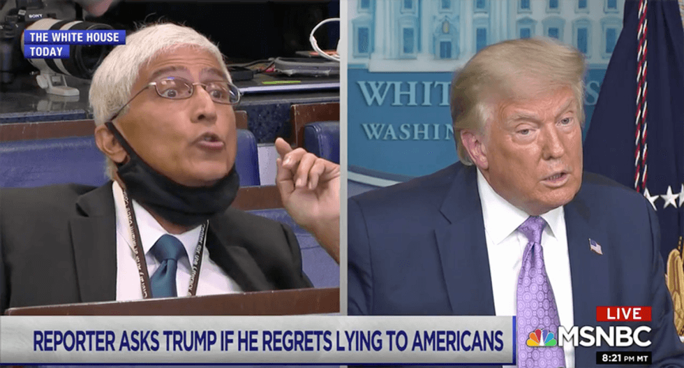 Trump was ‘cornered’ in briefing and ‘could not come up with a lie to justify his over 20,000 lies’: Lawrence O’Donnell