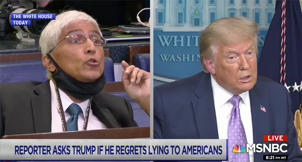 Trump was ‘cornered’ in briefing and ‘could not come up with a lie to justify his over 20,000 lies’: Lawrence O’Donnell