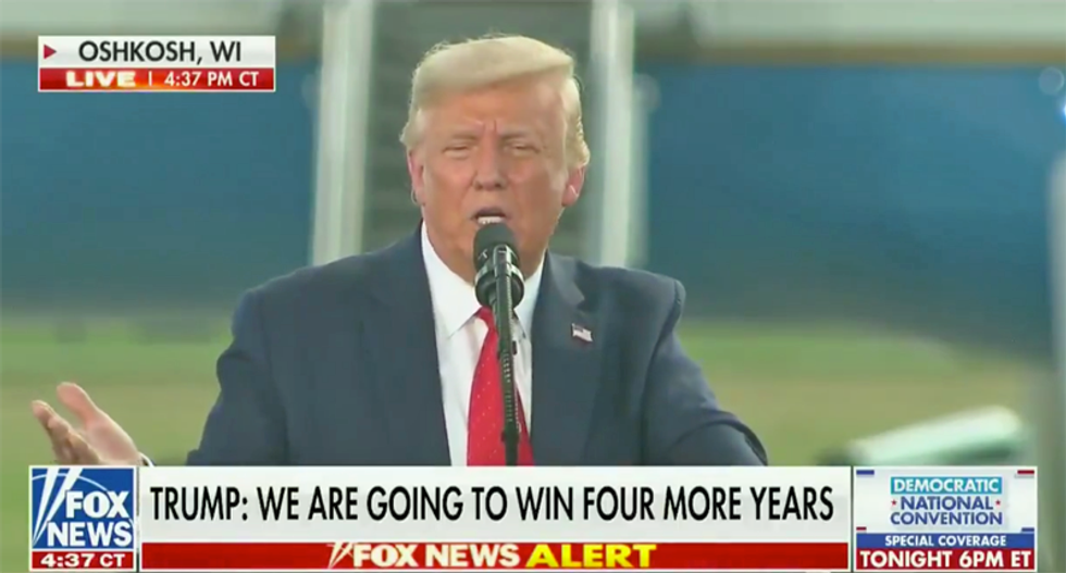 Watch Fox News cut away from Trump speech as he makes an outrageous claim about the 2020 campaign