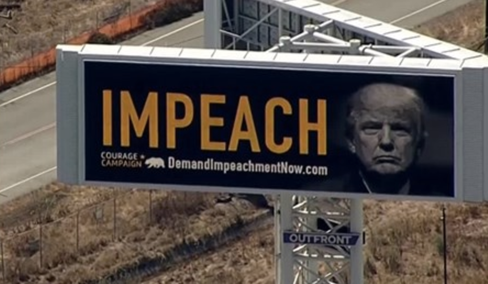 Huge 'IMPEACH' billboard goes up near California's Bay Bridge -- the busiest in US