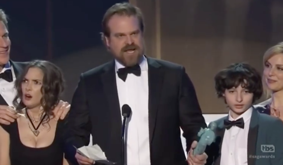 WATCH: 'Stranger Things' actor David Harbour drops the mic in stunning SAG Awards speech criticizing Trump era
