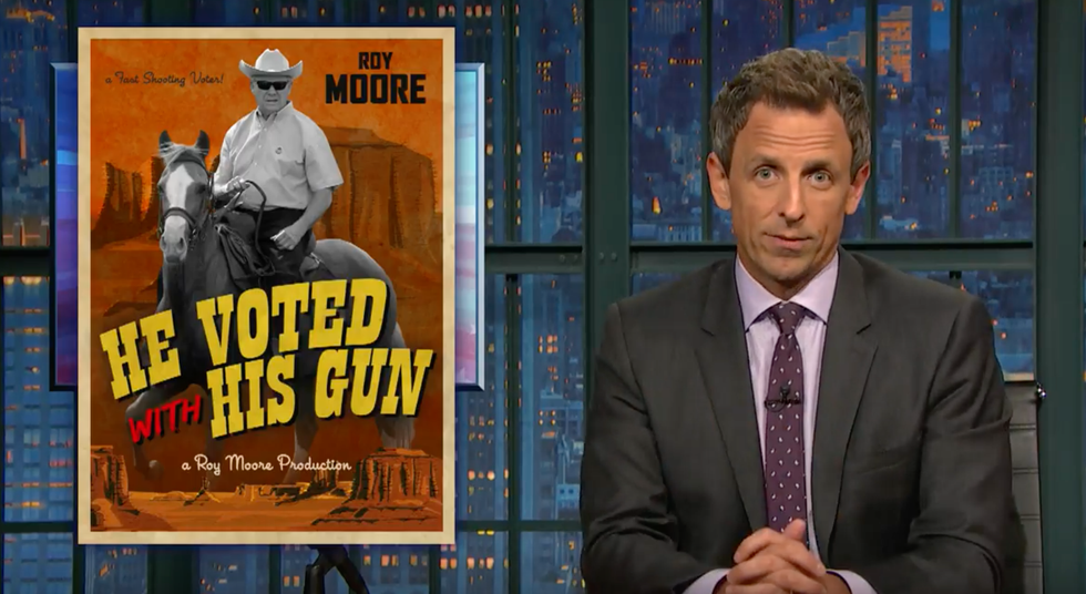 'This is the modern Republican party': Watch Seth Meyers nail why Trump and Moore are 'cut from the same cloth'