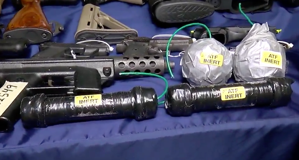 Authorities find a rocket launcher and pipe bombs during massive Florida white supremacist sting